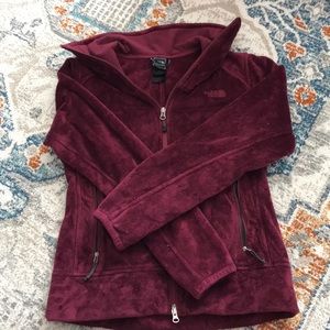 North Face Sweater Maroon Velvet